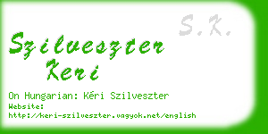 szilveszter keri business card